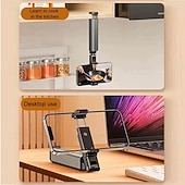 ieftine Suporturi pentru telefoane-Set 2 suporturi de telefon pentru duș suport pliabil detașabil retractabil pentru telefon pentru birou în exterior compatibil cu toate telefoanele mobile accesoriu pentru telefon