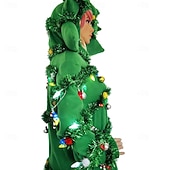 Недорогие Костюмы для взрослых-светящиеся рождественские елки, толстовка, карнавальный костюм для мужчин и женщин, рождественский костюм для взрослых, рождественский новогодний комбинезон для выступлений и вечеринок