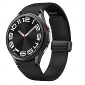voordelige Samsung horlogebanden-Horlogeband voor Samsung Galaxy Watch 7/6/5/4  40/44mm, Watch 5 Pro 45mm, Watch 6 Classic 43/47mm, Watch 4 Classic 42/46mm Siliconen Echt leer Vervanging Band Verstelbaar Sportband Leren koppeling