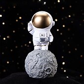 cheap Statues-1PC Cute Astronaut Station Moon-shaped Decorative Small Ornaments Resin Material Hand-painted Astronaut Shaped Handicrafts Astronaut Shaped Office Desk and Desk Decoration Ornaments