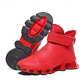 abordables Zapatillas Informales-Zapatillas deportivas rojas para hombre: elegantes y cómodas, con parte superior de malla y cámara de aire, perfectas para un look informal en vacaciones y fiestas navideñas.