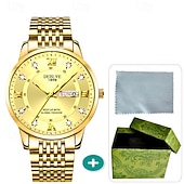 cheap Quartz Watches-Fashionable Men's Wristwatch High-end Men's Quartz Watch Date Calendar Luminous Dial Rhinestone Decoration The Best Gift Choice for Men