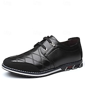 economico Scarpe casual degli uomini-scarpe slip-on trapuntate rosse e nere da uomo con lacci elastici - calzature casual alla moda per le uscite del fine settimana