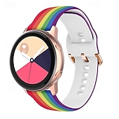 Недорогие Ремешки для часов Garmin-Ремешок для часов для Garmin Vivoactive 6 5 Approach S50 S70 S42 Forerunner 165 55 Vívomove Sport Venu Sq 2 Plus D2 Air X10 силиконовый Замена Ремень Регулируется Спортивный ремешок Цветочный принт