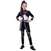 billige Jentekostymer-Inspirert av koreansk idol Popstjerne Kostume Fancy dress Karnevalskostyme Virtuelt idol for Jente Barne Halloween Karneval Ytelse Comic Con Anime-messe