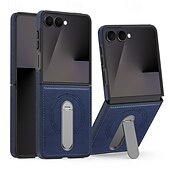 abordables Carcasas Samsung-teléfono Funda Para Samsung galaxia Z Flip 7 Z Flip 6 Z Flip 5 Z Flip 4 Z Flip 3 Funda Trasera adsorción magnética con Soporte Magnética Soporte de carga inalámbrica Retro ordenador personal Cuero de