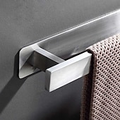 olcso Törülközőtartó-törölközőtartó, erősen öntapadó fekete törölközőtartó rozsdamentes acél falra szerelhető