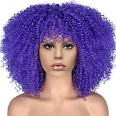 cheap Carnival Wigs-Carnival Wig 2026 Blonde Pink Red Afro Afro Curly Short Synthetic Festival Wig Mardi Gras Parade Cosplay Costume Hair for Women