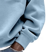  Муж. Толстовка Натяни Светло-зеленый Серый Светло-синий Вырез под горло Полотняное плетение Пэчворк Карман Для занятий спортом Повседневные Праздники Уличный стиль Круто Спортивная одежда