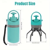 Χαμηλού Κόστους Είδη καθαριότητας-Φορητή σκούπα περιττωμάτων σκύλου με διανομέα σακούλας - ανθεκτικό πλαστικό, γαλαζοπράσινο, σχεδιασμός με νύχι για αποτελεσματική συλλογή απορριμμάτων, περιλαμβάνει στεγανές σακούλες, ιδανικό για