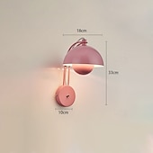 Недорогие Бра-Настенные бра, бра в форме макарон, прикроватная лампа в форме цветка, металлический светильник для чтения, настенные светильники для спальни и гостиной.
