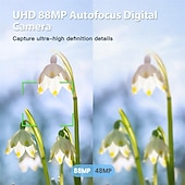 cheap Household Appliances-8K Digital Camera 88MP WiFi Cameras for Photography with 3.2 Touchscreen 16X Zoom Autofocus Vlogging Camera for YouTube Video Anti-Shake Dual Camera