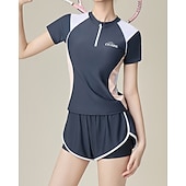 זול טנקיני וביקיני לגלישה-בגדי ריקוד נשים מגן מפריחה מכנסי שורט בגדי ים בגדי ים בגדי ים שחור אפור UPF 50+ בקרת בטן גלישה שייט בקאנו שנרקול קיץ