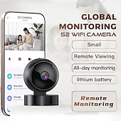 ieftine Camere Rețea IP Interior-Cameră de supraveghere Wi-Fi cu rezoluție HD 1080p, vedere nocturnă în infraroșu, capacități de detectare a mișcării și sunetului și vedere panoramică 360°.