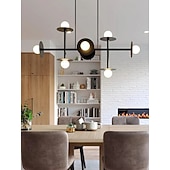 Недорогие Люстры-спутники-светодиодный подвесной светильник линейная люстра на 8 ламп 110-240 В