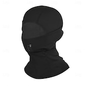 abordables collection chaude et chauffée-Bonnet 3 en 1 avec cache-cou et masque de protection contre le froid, doublé polaire noire, coupe-vent et anti-poussière, idéal pour le cyclisme, la moto et les sports de plein air.