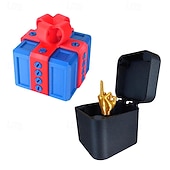 Χαμηλού Κόστους Δώρα-Το κουτί της φάρσας, ξεκαρδιστική πρόκληση με βίδα με έκπληξη με μεσαίο δάχτυλο, αστείο κουτί δώρου για πάρτι γενεθλίων φίλων, Πρωταπριλιά, δημιουργικό παιχνίδι αστείου