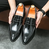 economico Mocassini-mocassini slip-on da uomo in vernice viola dal design elegante: calzature eleganti per feste, matrimoni ed eventi alla moda