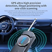 abordables Sensores y alarmas de seguridad-Detector de cámara oculta y de insectos, detector de cámara estenopeica: ideal para viajes, vehículos, hoteles y seguridad del hogar.