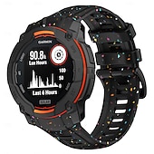 olcso Garmin óraszíjak-Óraszíj mert Garmin Ösztön 3 Szilikon Csere Szíj Állítható Sportszíj Modern csat Virágos Nyomtatott Karszalag