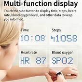 halpa Älykkäät rannekkeet-SR16 Älykello 0.1 inch Älykäs rannekoru Älykello Bluetooth Lämpötilan valvonta Askelmittari Aktiivisuuden seuranta Yhteensopiva Android iOS Naisten Miehet Vedenkestävä IPX-8 22 mm: n kellokotelo