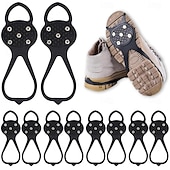 cheap Heating &amp; Cooling-5 Pairs Universal Non-Slip Gripper Spikes for Shoes Ice Snow Grips Traction Cleats with 5 Studs Crampon Universal Snow Spikes for Hiking Walking Climbing Outdoors