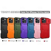 preiswerte Handyhülle für iPhone-Handy Hülle Handyhüllen Für iPhone 16 15 14 Pro Max Plus 16e 13 Pro Max Rückseite Mit Ständer Stoßfest Rüstung PC PU-Leder