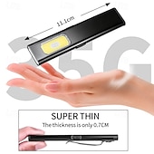 cheap Household Appliances-Rechargeable COB Work Light, Super Bright Magnetic LED Flashlight with Pocket Clip, USB-C, 5 Modes with Red &amp; Blue Strobe - Slim Inspection Light for Car Repair, Camping, and Emergency