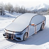 tanie ogrzewanie i chłodzenie-Pokrywa przeciwśnieżna na przednią szybę samochodu, wytrzymała tkanina Oxford &amp;Osłona przeciwmrozowa na zimę, wodoodporna osłona przedniej szyby z bezpiecznymi haczykami, uniwersalna do samochodów