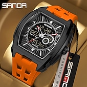 baratos Relógios Quartz-Relógio Esportivo Quartz de Duplo Display SANDA 5118 Moda À Prova D'Água Multi Funcional Luminosa Cronógrafo Calendário Relógio Masculino
