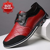 economico Scarpe casual degli uomini-scarpe slip-on trapuntate rosse e nere da uomo con lacci elastici - calzature casual alla moda per le uscite del fine settimana