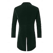 cheap Men's 1920s Costumes-Retro Vintage Punk &amp; Gothic Medieval Tuxedo Tailcoat Long Sleeves Vampire Knight Ritter Fancy Dress Men's Steampunk Halloween Performance LARP Ren Faire Adults' Coat Fall &amp; Winter