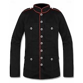 cheap Tops-Retro Vintage Rococo Coat Masquerade Circus Jacket Long Sleeves Prince Aristocrat Fancy Dress Men's Carnival Masquerade Event / Party Adults' Coat Spring Fall &amp; Winter