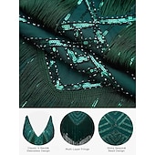 billiga 1920-talets klänningar-Set Roaring 20s 1920s Mini Dress Flapper Dress Outfits with Accessories Sleeveless The Great Gatsby Charleston Sequins Tassel Fringe Feather Deep V Fancy Dress Women's Carnival New Year Masquerade