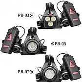 お買い得  キャンプ用ライトとランタン-胸部夜間ランニング ライト、ウェアラブル サイクリング ライト、LED マルチライト、屋外スポーツ用赤色ライト警告灯、USB 充電式ランニング ライト。