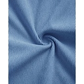 economico camicia da uomo con bottoni-Per uomo Camicia Camicia casual Camicia di Velluto a Coste Camicia con Bottoni Blu Nero Verde militare Grigio Manica Lunga Blocco di colori Collo ripiegato Vacanza Casuale Tasche Multiple