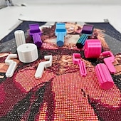 voordelige naaien &amp; breien &amp; haken-Diamantkunstroller - essentieel doe-het-zelf knutselgereedschap voor borduurwerk met strass-steentjes, handroller met gemakkelijke grip, afneembare diamantschildergereedschappen en accessoires