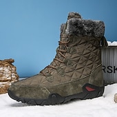 Χαμηλού Κόστους Χειμερινές και χιονισμένες μπότες-Ανδρικές αδιάβροχες μονωμένες χειμερινές μπότες - αντιολισθητικές ζεστές καπιτονέ μπότες χιονιού για υπαίθρια πεζοπορία και κρύο καιρό