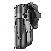 abordables Supports de téléphone-Poignée de support pour smartphone avec trépied, compatible iPhone 15, 14 Pro Max, S23 et S22 Ultra, avec déclencheur Bluetooth et adaptateur pour griffe flash, idéale pour les selfies, vlogs et