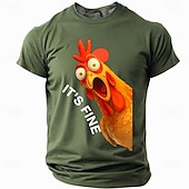 abordables Camisetas divertidas para hombres-Camiseta divertida con un gallo, ideal para hombres. Un regalo perfecto para tu esposo o amigos.