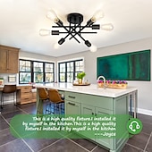 זול עיצוב ספוטניק-4-אור 6-אור 30 cm עיצוב קו מרובע נורות תקרה מתכת מסורתי / קלסי סגנון נורדי 110-265V