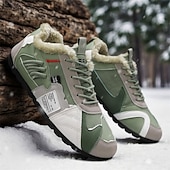 billiga Vardagssneakers-Herr Sneakers Fleecefoder Löpning Promenad Ledigt PU Läder Bekväm Halksäker Andningsfunktion Korta stövlar / ankelstövlar Snörning Mörkröd Orange Grön Sommar Vår Höst