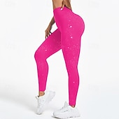 cheap Yoga Leggings &amp; Tights-Women's Compression Pants Running Tights Yoga Leggings Butt Lift Tummy Control High Waist Athletic Sports Pilates Bottoms Solid Color Black White Pink Sports Activewear