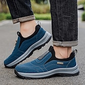 baratos Sapatos Casuais Slip-On-Tênis slip-on azul masculino – confortável e respirável, perfeito para uso casual, viagens e atividades do dia a dia.