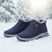 economico Stivali invernali e neve-stivaletti caldi impermeabili da uomo con fodera in pelliccia sintetica, scarpe invernali leggere e antiscivolo per passeggiate all'aperto e abbigliamento casual quotidiano