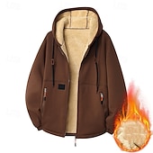 זול קפוצ&amp;#39;ון פליס-בגדי ריקוד גברים קפוצ'ון קפוצ'ון רוכסן מלא קפוצ'ון עם רוכסן רוכסן קפוצ'ונים קפוצ'ון פליז שרפה שחור ירוק צבא אודם קפה עם קפוצ'ון אחיד שרוך לרכוס כיס ספורט וחוץ יומי חגים פוליאסטר