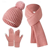  Női Kalap Karimátlan kalapok Szélbiztos Meleg Szabadtéri Hétköznapi Hétvége Kötött Tiszta szín