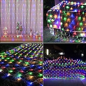 olcso Hálózatra csatlakoztatható elektronika-Háló Fények Csatlakoztatható Vízálló Fényfüzér Átlátszó Drót 8 Móddal Alacsony Feszültségű Biztonságos Dugó Benti/Kültéri Udvar Fűszeres Buli Esküvő Fesztivál Fa Díszítő Fény Kiegészítők