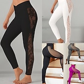 cheap Plain Leggings-Women's Leggings Fashion Streetwear Basic Full Length High Waist Plain Cut Out Comfy Soft Comfortable Stretchy Outdoor Yoga Street Black Fuchsia Gray Spring Fall Skinny
