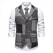 economico Costumi maschili degli anni '20-Retrò Vintage Anni Ruggenti Anni 1920 Gilet Il grande Gatsby Gangster Costume Per uomo Halloween Carnevale Mascherata Festa &amp; Sera Adulti Gilet